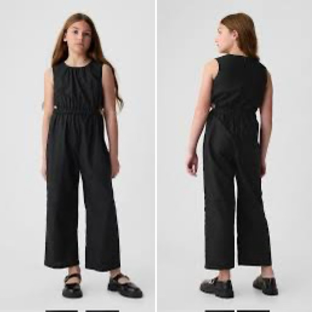 NWT GAP Kids Linen-Cotton Cutout Jumpsuit, Size S (6-7)